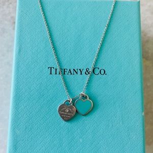 Return to Tiffany Heart Pendant in Silvwr, Tiffany Blue with a Diamond, Mini